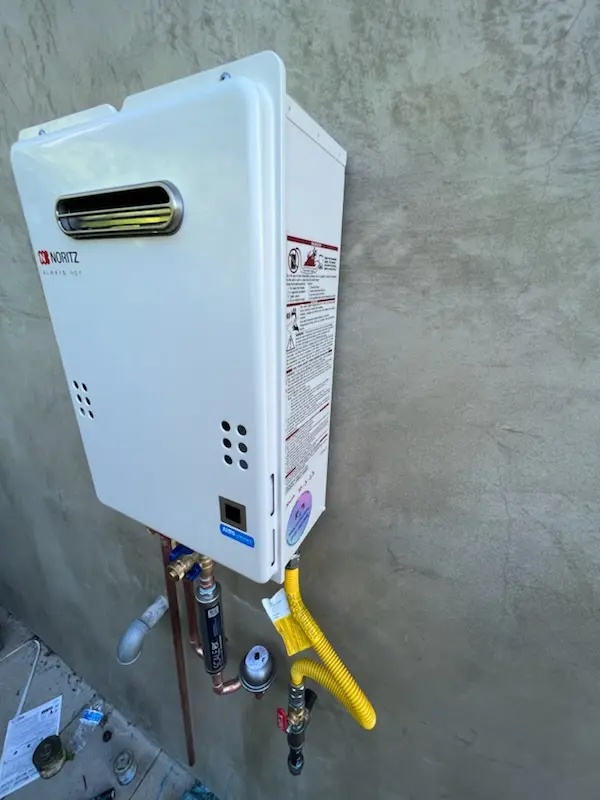 Tankless water heater installation for Wormsers homes